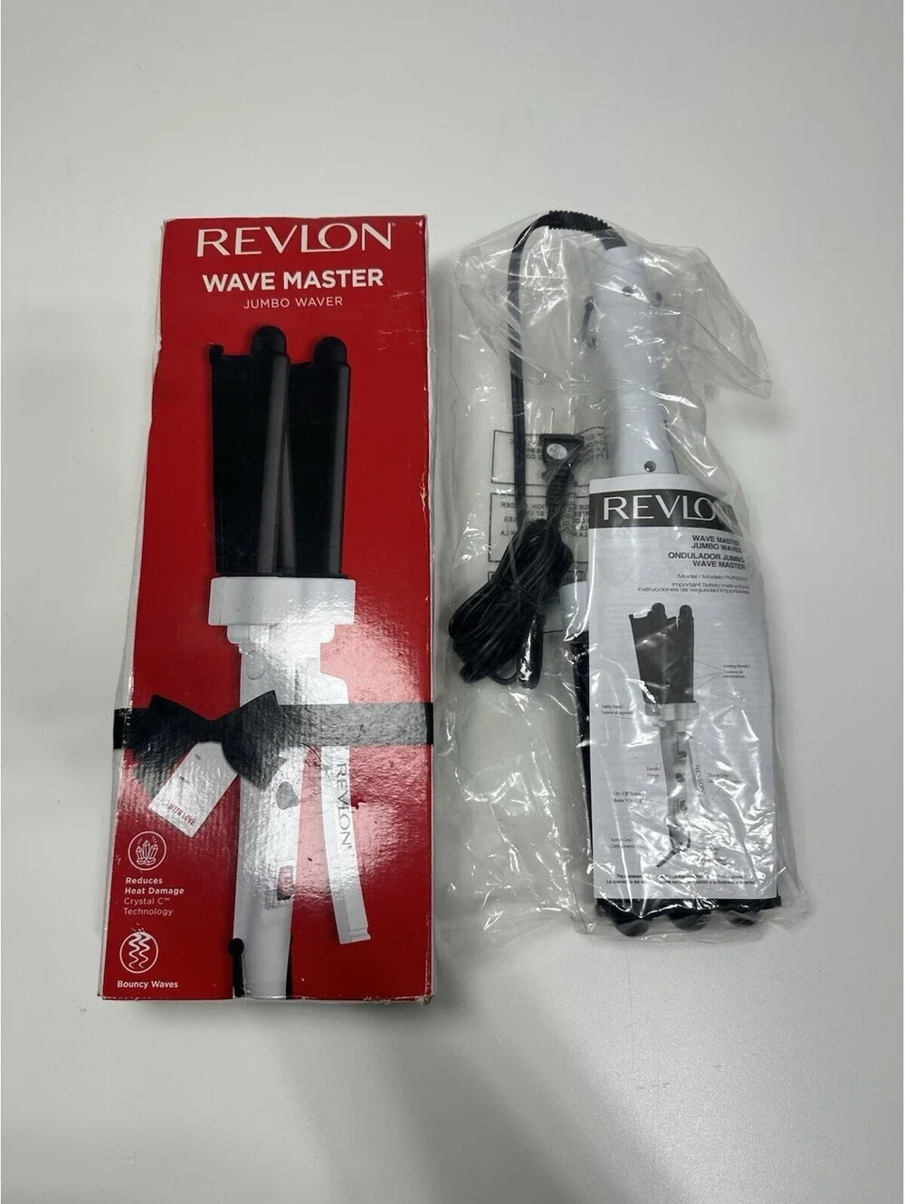 New Revlon Wave Master Jumbo Triple Barrel Ceramic Waver 420°F 30 Settings W/B